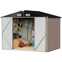 6ft x 4ft Galvanised Steel Garden Shed 2 Colours