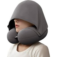 U Shaped Travel Neck Pillow Hood 3 Colours