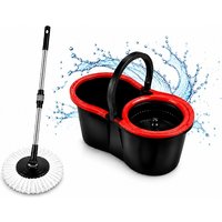 KAV 360 Degree Spin Mop & Bucket Set 1 Microfibre Mop Head
