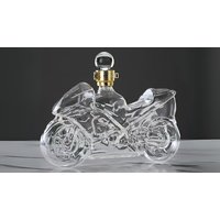 Go Groopie Cool For Deal Glass Motorcycle Shaped Decanter Bottle