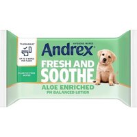 Andrex Fresh Soothe Aloe Enriched Flushable Toilet Wipes Up to 24 Packs