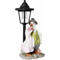 Duck Couple LED Solar Garden Ornament