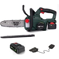 Webb 20V 25cm Cordless Chainsaw 4Ah Battery & Charger