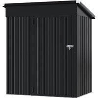 5x3ft Metal Garden Shed Optional Base 2 Colours