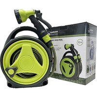 Portable Retractable 15M Garden Hose & Reel 2 Colours