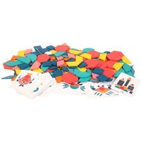 155 or 180-Piece Wooden Pattern Blocks Set