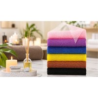 5 Piece Long Stretch Exfoliating Towel Set 3 Set