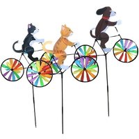 Go Groopie Justgiftdirect Animal Riding Rainbow Bicycle Windmill - 3 Designs