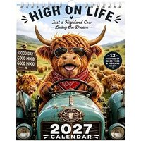 2027 Highland Cow Wall Calendar