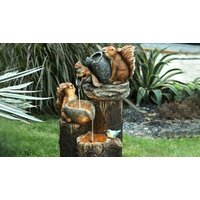 Geese or Squirrel Garden Decoration Optional Water Feature 3 Options