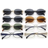 Go Groopie Justgiftdirect Metal Retro Oval Sunglasses - 8 Styles
