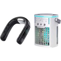 24 7 Cooling Bundle Neck Fan & Air Cooler Humidifying Fan