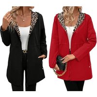 Go Groopie Get 62% Discount on Womens Reversible Leopard Print Jacket 2 Colours Available