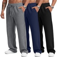 3 Pack Wide Leg Casual Joggers 6 Colours & Sizes