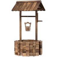 Large Wooden Wishing Well Planter