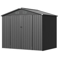 8 × 6ft Outdoor Metal Garden Storage Shed 2 Colours