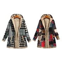 Go Groopie Cool For Deal Patchwork Fleece-Lined Boho Hooded Jacket - 3 Colours & 8 Sizes