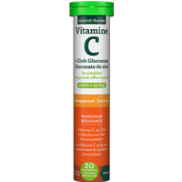 Holland & Barrett Vitamine C + Zink Gluconaat 1000 + 15 mg Sinaasappelsmaak – 20 Bruistabletten