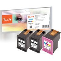 Peach PI300-1046 Druckerpatrone 3 Stück(e) Kompatibel Standardertrag Schwarz, Cyan, Magenta, Gelb