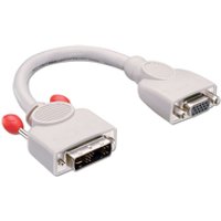 Lindy 41222 Videokabel-Adapter 0,2 m DVI-A VGA (D-Sub) Grau