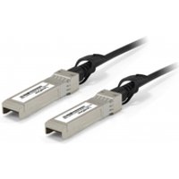 LevelOne DAC-0105 InfiniBand/Glasfaserkabel 5 m SFP+ Schwarz, Edelstahl