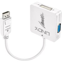 Lindy 41028 Videokabel-Adapter DisplayPort DVI-D + VGA (D-Sub) + HDMI Schwarz