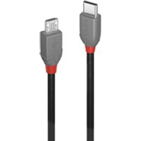 Lindy 36893 USB Kabel USB 2.0 3 m USB C Micro-USB B Schwarz