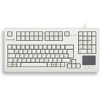 CHERRY TouchBoard G80-11900 Kabelgebundene Tastatur mit Touchpad, Hell Grau, USB (QWERTZ - DE)