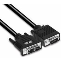 CLUB3D DVI-A TO VGA CABLE M/M 3m/ 9.8ft 28 AWG DVI-D Schwarz