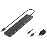 Conceptronic HUBBIES 7-Port-USB-2.0-Hub mit Netzteil