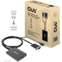 CLUB3D VGA and USB Type-A to HDMI Adapter with Pigtail M/F 0.6m/1.97ft 28AWG