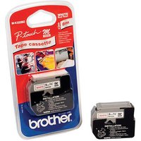 Original Brother P-Touch MK222BZ 9mm Plastic Tape - Red on White