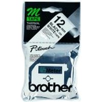 Original Brother P-Touch MK231BZ 12mm Plastic Tape - Black on White