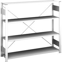 eurokraft pro single-sided, single-sided, HxWxD 1200 x 1300 x 300 mm, grey, standard shelf unit