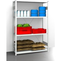 eurokraft pro shelf unit height 2000 mm, 4 shelves, shelf unit height 2000 mm, 4 shelves, WxD 1275 x 585 mm, standard shelf unit
