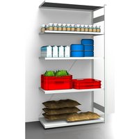 eurokraft pro shelf unit height 2350 mm, 5 shelves, shelf unit height 2350 mm, 5 shelves, WxD 1225 x 685 mm, extension shelf unit