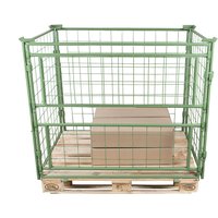 ratioform for stacking, long side can be removed in 2 parts, for stacking, long side can be removed in 2 parts, for pallets 1200 x 1000, H 800 mm