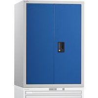 LISTA with solid panel doors, with solid panel doors, HxWxD 1000 x 717 x 725 mm, gentian blue