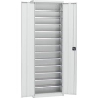 eurokraft pro height 2000 mm, height 2000 mm, light grey RAL 7035, 12 shelves