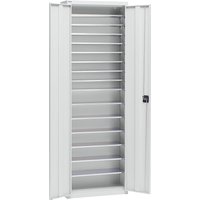 eurokraft pro height 2000 mm, height 2000 mm, light grey RAL 7035, 15 shelves