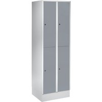 Wolf 2 compartments, 2 compartments, light grey / silver grey, with base plinth