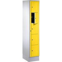 Wolf HxWxD 1800 x 350 x 500 mm, 5 compartments, HxWxD 1800 x 350 x 500 mm, 5 compartments, light grey / zinc yellow