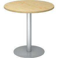 755 mm high, silver frame, 755 mm high, silver frame, tabletop in maple finish