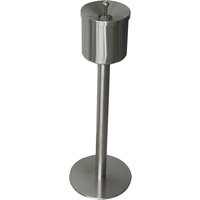 as a pedestal ashtray, as a pedestal ashtray, stainless steel