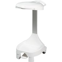 with 2 fixed castors, 2 support feet, with 2 fixed castors, 2 support feet, white