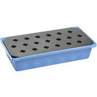, LxWxH 800 x 400 x 170 mm, sump capacity 30 l, with PE grate