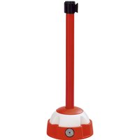Moravia with pull-out tape belt, height 985 mm, with pull-out tape belt, height 985 mm, red posts, pack of 2