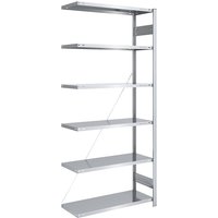 eurokraft pro single-sided, single-sided, HxWxD 2500 x 1000 x 500 mm, zinc plated, extension shelf unit