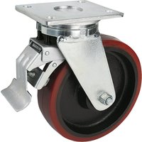 Proroll wheel Ø x width 125 x 50 mm, wheel Ø x width 125 x 50 mm, swivel castor with double stop