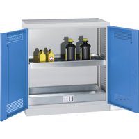 eurokraft pro side cupboard, 2 tray shelves, side cupboard, 2 tray shelves, HxWxD 1000 x 950 x 500 mm